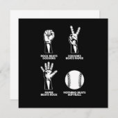 Rock Paper Scissors Softball Pitcher Catcher Gift Kaart (Voorkant / Achterkant)