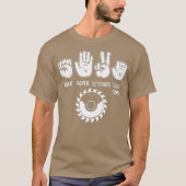 Rock Paper Scissors Table Saw Carpenter Engineer T-shirt (Voorkant)