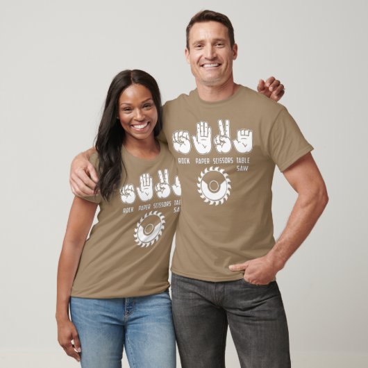 Rock Paper Scissors Table Saw Carpenter Engineer T-shirt (Unisex)