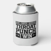 Rock Paper Scissors Throat Punch I Win, Funny Blikjeskoeler (Blikje Achterkant)