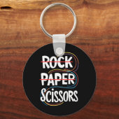 Rock Papier Schaar Lesbisch Grappig Gay Pride LGBT Sleutelhanger (Voorkant)