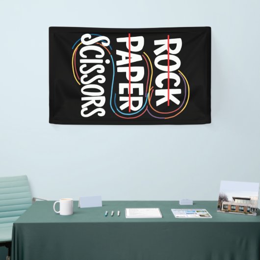 Rock Papier Schaar Lesbisch Grappig Gay Pride LGBT Spandoek (Beurs)