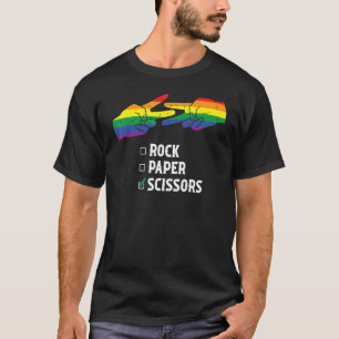 Rock Papier Schaar Lesbische Pride LGBT LGBTs Rege T-shirt