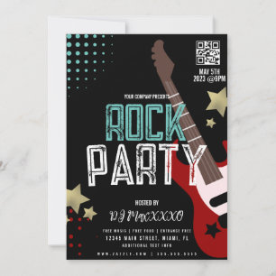 Rock Party Festival DJ Party Bar Flyer Kaart