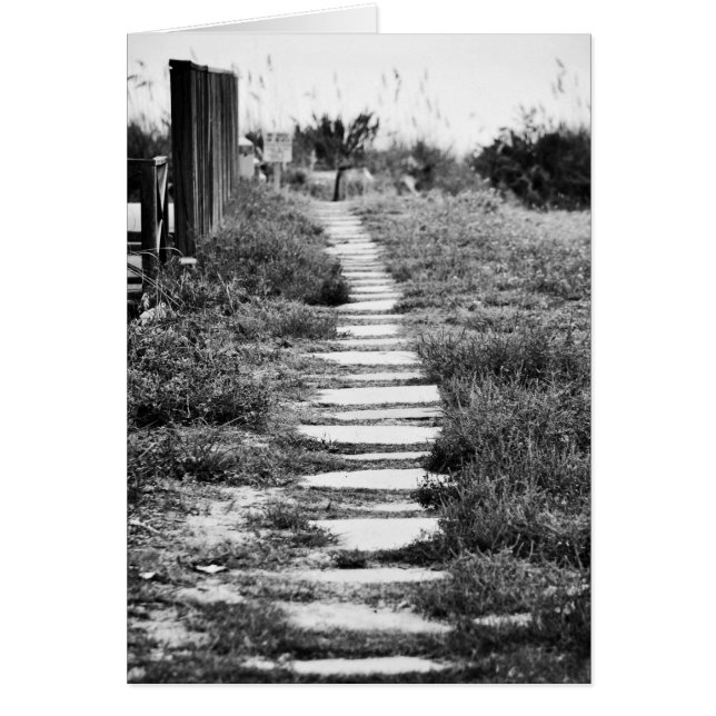 Rock Path up the hill in Black and White (Voorkant)