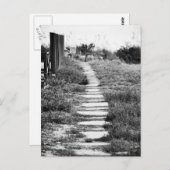 Rock Path up the hill in Black and White Briefkaart (Voorkant / Achterkant)