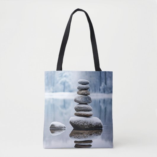 Rock Pebble Forest rustig vredig Draagtas (Voorkant)