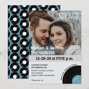 Rock plaat album Concert stijl bruiloft uitnodigin Kaart