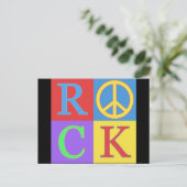 Rock Pop Art Design Briefkaart (Staand voorkant)
