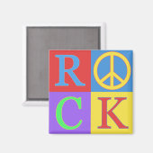 Rock Pop Art Design Magneet (Voorkant / Achterkant)
