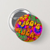 Rock Psychedelic Flower Power Button 1960 (Voorkant /achterkant)
