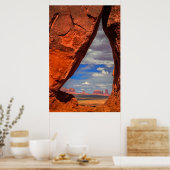 Rock raam naar Monument Valley, AZ Poster (Keuken)
