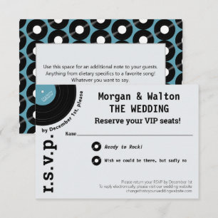 Rock Record Album Concert Style Simple RSVP Kaartje