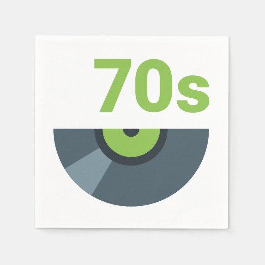 Rock Record Music van de jaren 70 en 70 Servet (Voorkant)