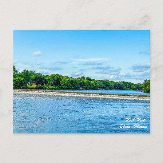 Rock River Dixon Illinois Briefkaart (Voorkant)