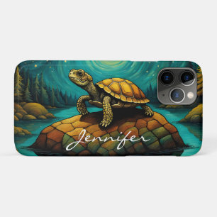 Rock River Natuur Turtle Naam iPhone 11 Pro Hoesje