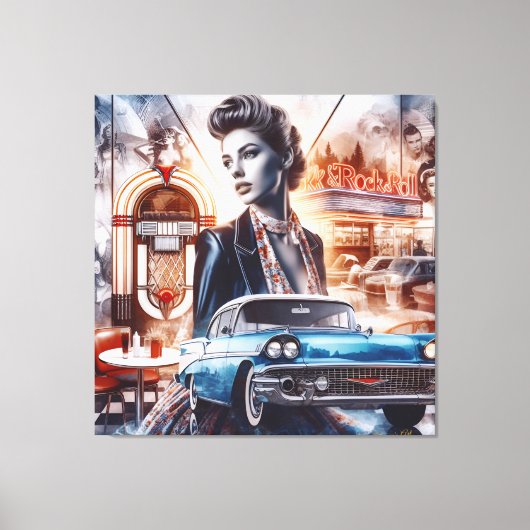 Rock & Roll 2 Canvas Afdruk (Voorkant)