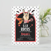 Rock & Roll Anniversaire Invitation N'importe quel (Debout devant)