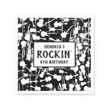 Rock & Roll Gitaar Verjaardagsfeest Servetten