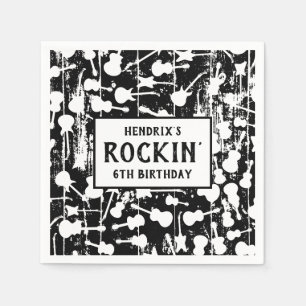 Rock & Roll Gitaar Verjaardagsfeest Servetten