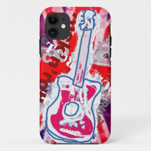 rock- & roll-gitaarmuziek iPhone 11 hoesje