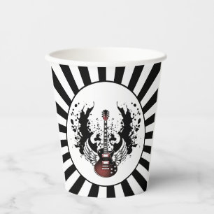 Rock & Roll Guitar Rocker Metal Musician Party Papieren Bekers