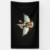 Rock & Roll Guitar Wings Music Spandoek (Verticaal)