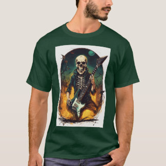 Rock & Roll Inferno: Bold Skull Concert Poster T-s T-shirt