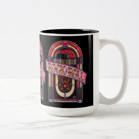 Rock & Roll Juke Box Retro Mug (Droit)