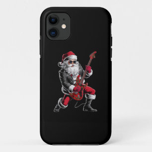 Rock & Roll Kerstmis Sinterklaas gitaar speler iPhone 11 Hoesje