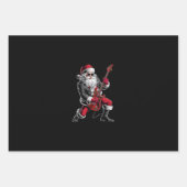 Rock & Roll Kerstmis Sinterklaas gitaar speler Inpakpapier Vel (Voorkant)