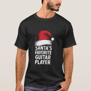 Rock Roll Kerstmis Sinterklaas gitaar speler T-shirt