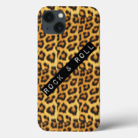 Rock & Roll Leopard Print Cell Phone Case