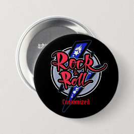Rock & Roll Lightning Button