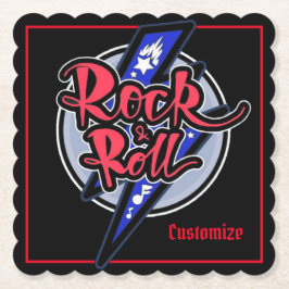 Rock & Roll Lightning Kartonnen Onderzetters