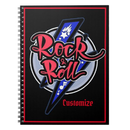 Rock & Roll Lightning Notitieboek (Voorkant)
