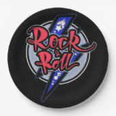 Rock & Roll Lightning Papieren Bordje (Voorkant)