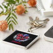 Rock & Roll Lightning Sleutelhanger (Zijkant)