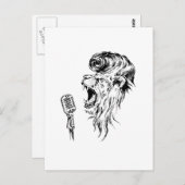 Rock&roll lion briefkaart (Voorkant / Achterkant)
