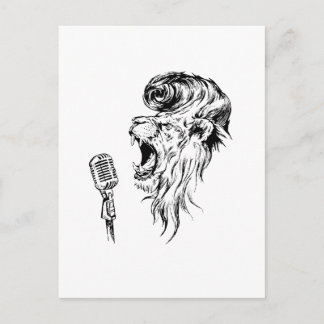 Rock&roll lion briefkaart