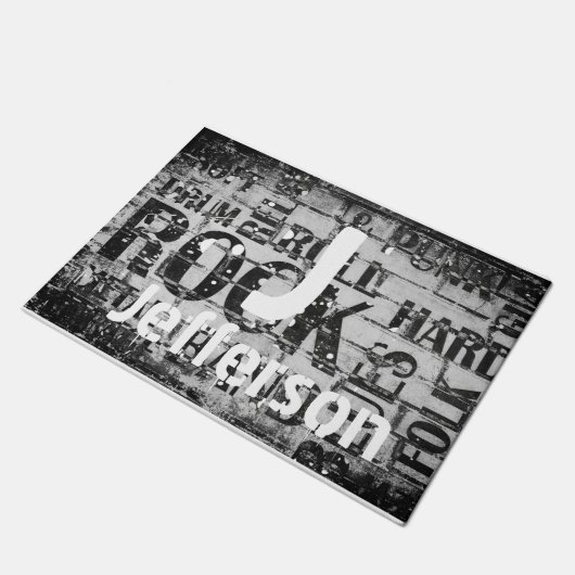 Rock- & Roll-monogram Deurmat (Schuin)
