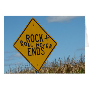 Rock + Roll Nooit eindigt, Fun Street Sign Graffit