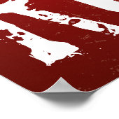 rock + roll op zwart en rood poster (Hoek)