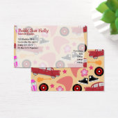 Rock Roll Pink Fifties Fun Time Cute Happy Pattern Visitekaartjes (Bureau)