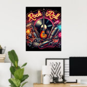 Rock & Roll Poster (Thuiskantoor)