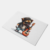 Rock Roll Puppy Dog (Drie) Deurmat (Schuin)