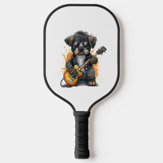 Rock Roll Puppy Dog (vier) Pickleball Paddle (Voorkant)