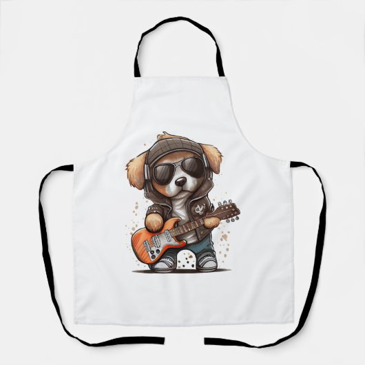 Rock Roll Puppy Dog (Zes) Schort (Voorkant)