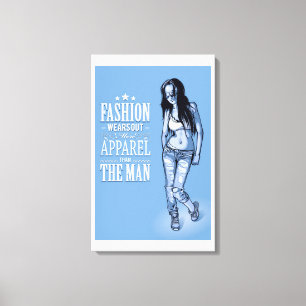 Rock & Roll Queen opgespannen canvasprint Canvas Afdruk