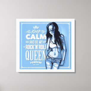 Rock & Roll Queen opgespannen canvasprint Canvas Afdruk